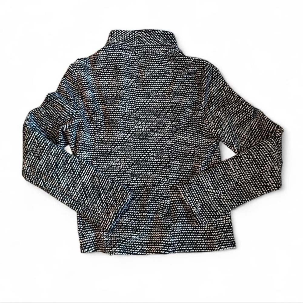 Express Jacket Collared Asymmetrical Zip Black/Wh… - image 4